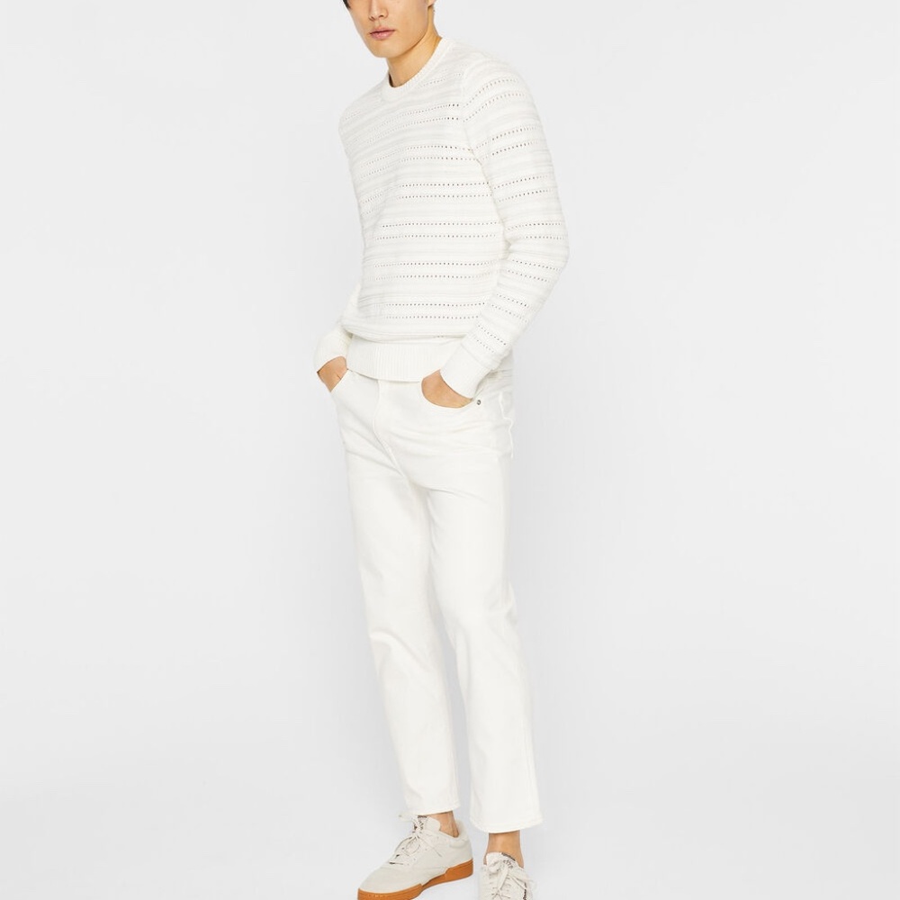 Cropped Straight Jeans - Brand New - NEVER WORN - 001- White
